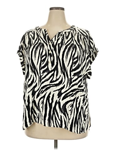 Rose + Olive Short Sleeve Blouse (view 1)
