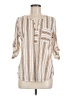 Eden & Olivia Stripes Ivory 3/4 Sleeve Blouse Size M - photo 1