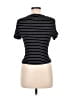Rag & Bone Stripes Black Short Sleeve Turtleneck Size M - photo 2