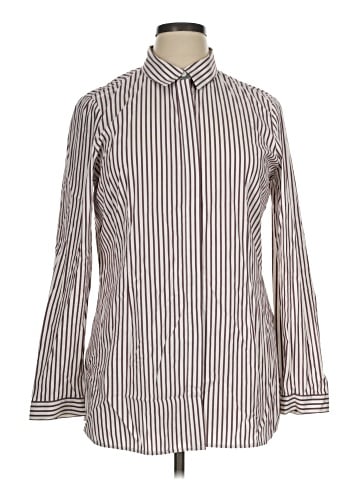 Lafayette 148 New York Long Sleeve Button-Down Shirt (view 1)