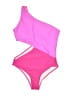 Unbranded Color Block Pink One Piece Swimsuit Size S - photo 1