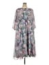 Torrid 100% Polyester Floral Gray Casual Dress Size 3X Plus (3) - photo 1