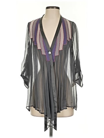 Elizabeth and James 3/4 Sleeve Silk Top (view 1)