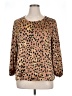DR2 100% Polyester Animal Print Gold Long Sleeve Blouse Size XL - photo 1