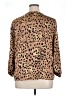 DR2 100% Polyester Animal Print Gold Long Sleeve Blouse Size XL - photo 2