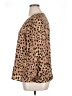 DR2 100% Polyester Animal Print Gold Long Sleeve Blouse Size XL - photo 5