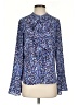 Karl Lagerfeld Paris 100% Polyester Floral Blue Long Sleeve Blouse Size 0 - photo 1