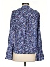 Karl Lagerfeld Paris 100% Polyester Floral Blue Long Sleeve Blouse Size 0 - photo 2