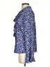 Karl Lagerfeld Paris 100% Polyester Floral Blue Long Sleeve Blouse Size 0 - photo 5