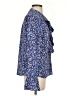 Karl Lagerfeld Paris 100% Polyester Floral Blue Long Sleeve Blouse Size 0 - photo 4