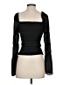 Willow & Clay 100% Polyester Black Long Sleeve Top Size S - photo 2