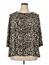 Intro Animal Print Brown 3/4 Sleeve Blouse Size 2X - photo 1