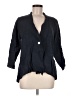 Fenini Black Blue 3/4 Sleeve Button-Down Shirt Size M - photo 1