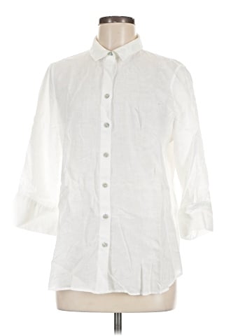Chico's 3/4 Sleeve Button-Down Shirt (view 1)