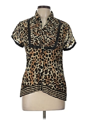 NY Collection Short Sleeve Blouse (view 1)