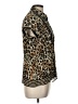 NY Collection 100% Polyester Animal Print Brown Short Sleeve Blouse Size L - photo 4