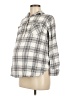 Isabel Maternity 100% Rayon Plaid Gray Long Sleeve Blouse Size Med Maternity - photo 1