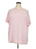 George Solid Pink Short Sleeve T-Shirt Size 3X - photo 1