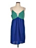 Sparkle & Fade 100% Polyester Color Block Blue Cocktail Dress Size L - photo 1