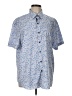 Jos. A. Bank Paisley Blue Short Sleeve Blouse Size L - photo 1