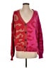 Miracle Animal Print Pink Cardigan Size S - photo 1