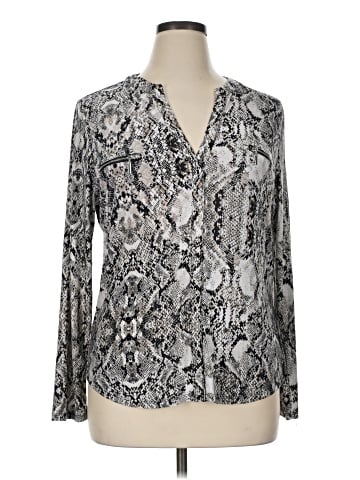 INC International Concepts Long Sleeve Blouse (view 1)
