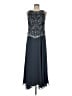Jkara 100% Polyester Gray Cocktail Dress Size 8 Petite - photo 1