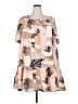 Entro 100% Polyester Print Pink Casual Dress Size 2X - photo 1