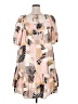Entro 100% Polyester Print Pink Casual Dress Size 2X - photo 2