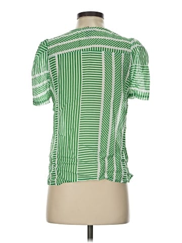 Aqua Short Sleeve Blouse (view 2)