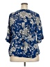 West Kei 100% Polyester Blue Short Sleeve Blouse Size XXL - photo 2