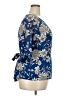 West Kei 100% Polyester Blue Short Sleeve Blouse Size XXL - photo 4
