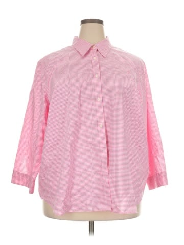 Lauren by Ralph Lauren 3/4 Sleeve Button-Down Shirt (view 1)