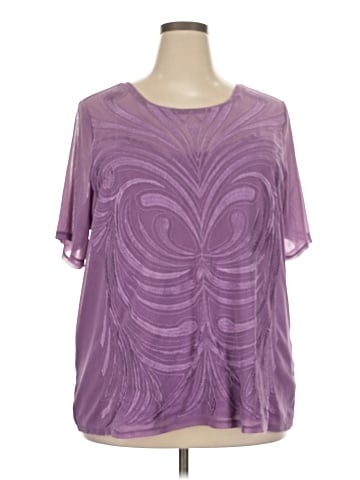 INC International Concepts Short Sleeve Blouse (view 1)