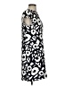 Ann Taylor LOFT 100% Polyester Graphic Black Casual Dress Size 4 - photo 4