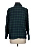 Eberjey 100% Cotton Plaid Green Long Sleeve Button-Down Shirt Size M - photo 2
