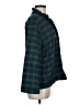 Eberjey 100% Cotton Plaid Green Long Sleeve Button-Down Shirt Size M - photo 4
