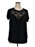 Green Envelope Black Short Sleeve Top Size 1X - photo 1