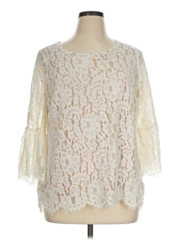 Rose + Olive 3/4 Sleeve Blouse (view 1)