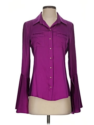 Elie Tahari Long Sleeve Silk Top (view 1)