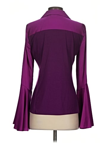 Elie Tahari Long Sleeve Silk Top (view 2)