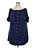 J for Justify Blue 3/4 Sleeve Blouse Size 3X - photo 1