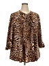 Cocomo Animal Print Brown 3/4 Sleeve Blouse Size 3X - photo 1