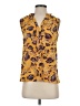 Market and Spruce 100% Polyester Yellow Sleeveless Blouse Size S - photo 1