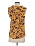 Market and Spruce 100% Polyester Yellow Sleeveless Blouse Size S - photo 2