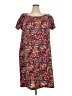 Roaman's 100% Polyester Print Red Casual Dress Size 24 - photo 1