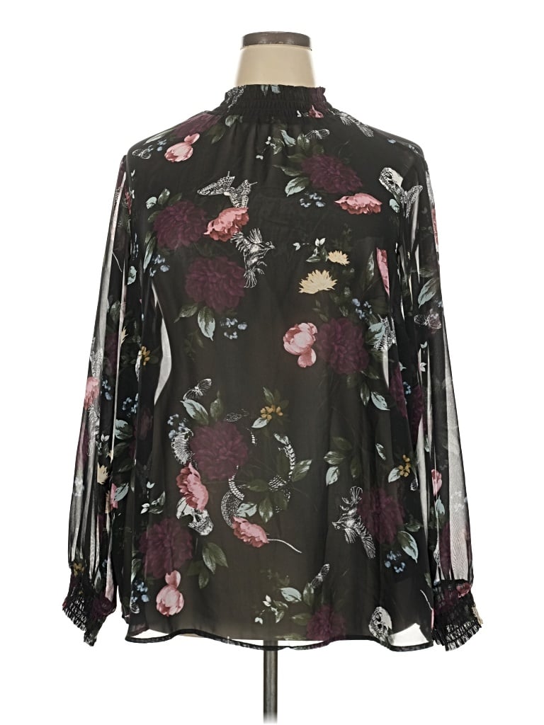 Pre-owned Torrid Long Sleeve Blouse In Black