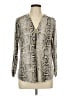 MICHAEL Michael Kors Animal Print Gray Long Sleeve Blouse Size L - photo 1