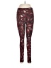 Lularoe Print Burgundy Leggings One size - photo 1