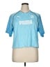 Puma 100% Polyester Blue Short Sleeve Blouse Size XL - photo 1